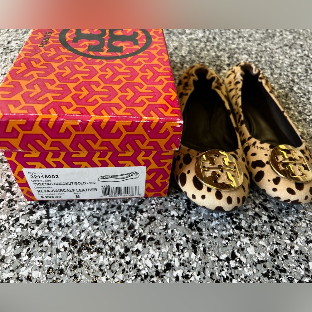 Tory Burch Reva flat cheetah